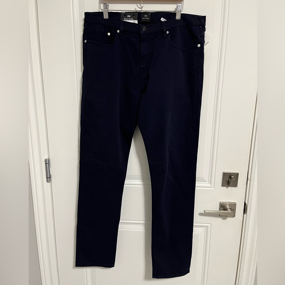 NWT - PS Paul Smith Men's Navy Blue Tapered Fit Jeans - Size 34
